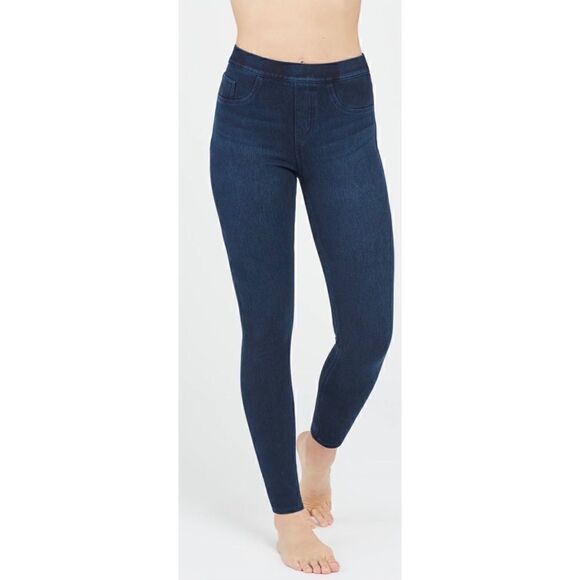 Spanx Jean-ish Ankle Leggings Blue Denim Women's NWOT XS  $98 Retail - Picture 1 of 3